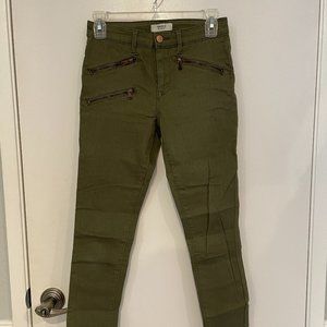 Forever 21 Olive Skinny Jeans